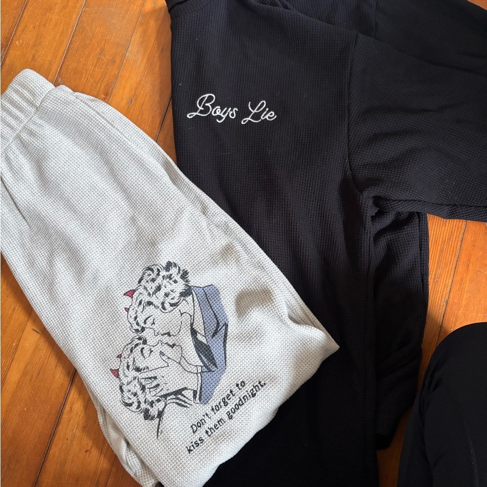 Boys Lie Waffle Knit Top & Pants Set